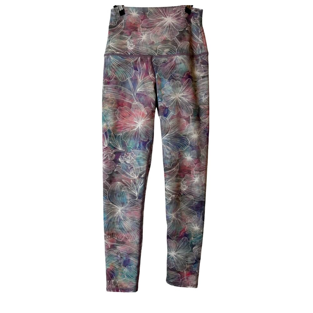Evolution & Creation Pastel Floral Leggings Size Small - Picture 2 of 6